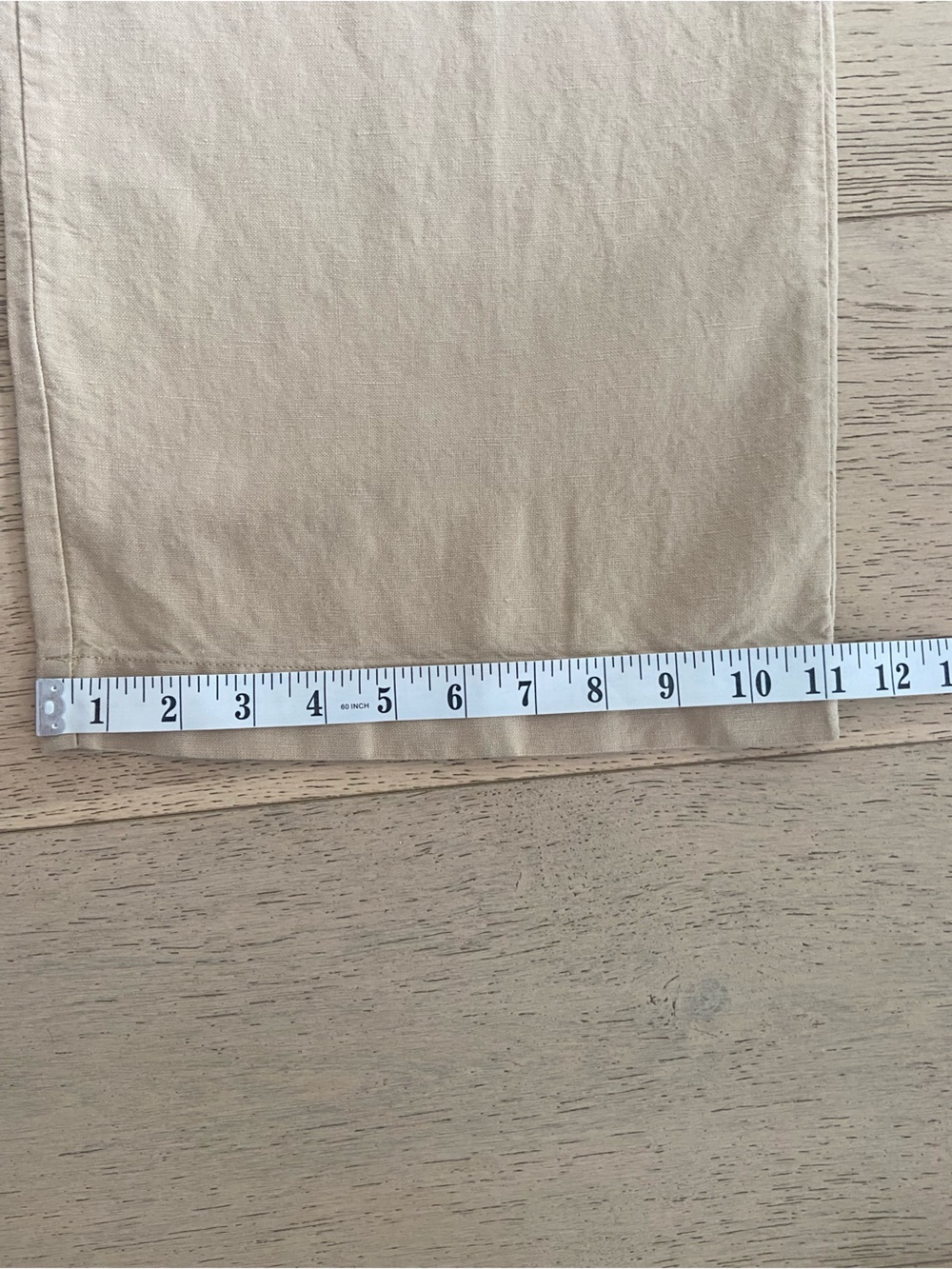GAP Linen Cotton Wide Leg Trousers Size 6 Tan Pleated High Rise Pants Coastal - Picture 9 of 11